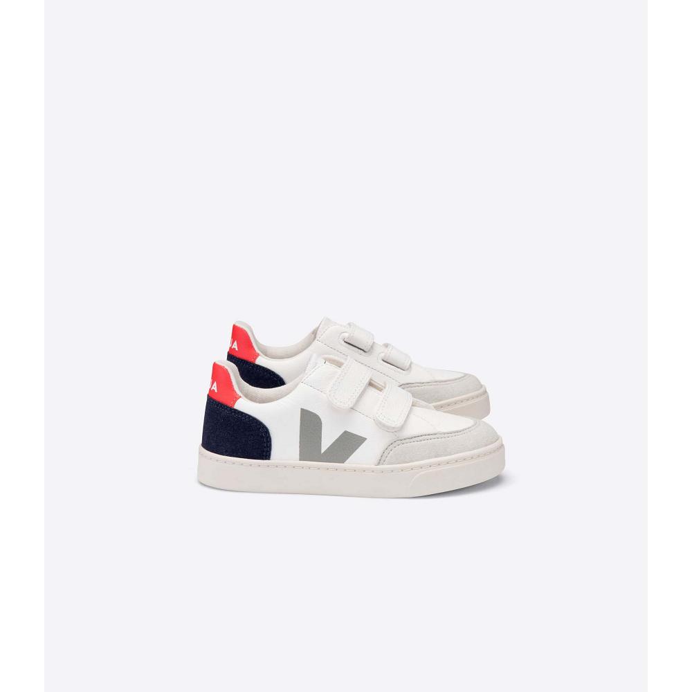 White Kids\' Veja V-12 CHROMEFREE Shoes | AU 751HAP